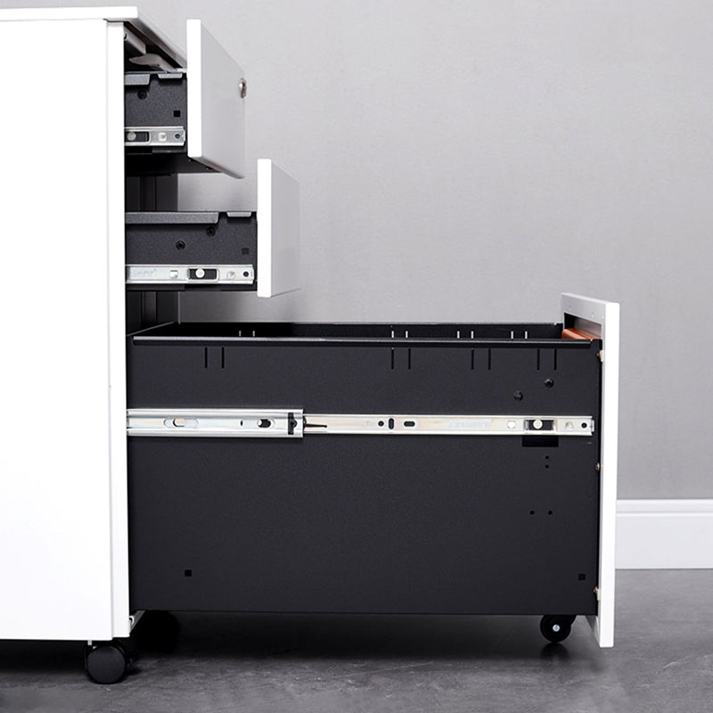 Armoire de fichiers en métal de bureau moderne 3 tiroirs armoire verticale avec verrouillage et stockage