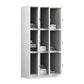 Contemporary Cabinet for Home White Metal Storage Cabinet with Hinged Doors