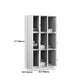 Contemporary Cabinet for Home White Metal Storage Cabinet with Hinged Doors