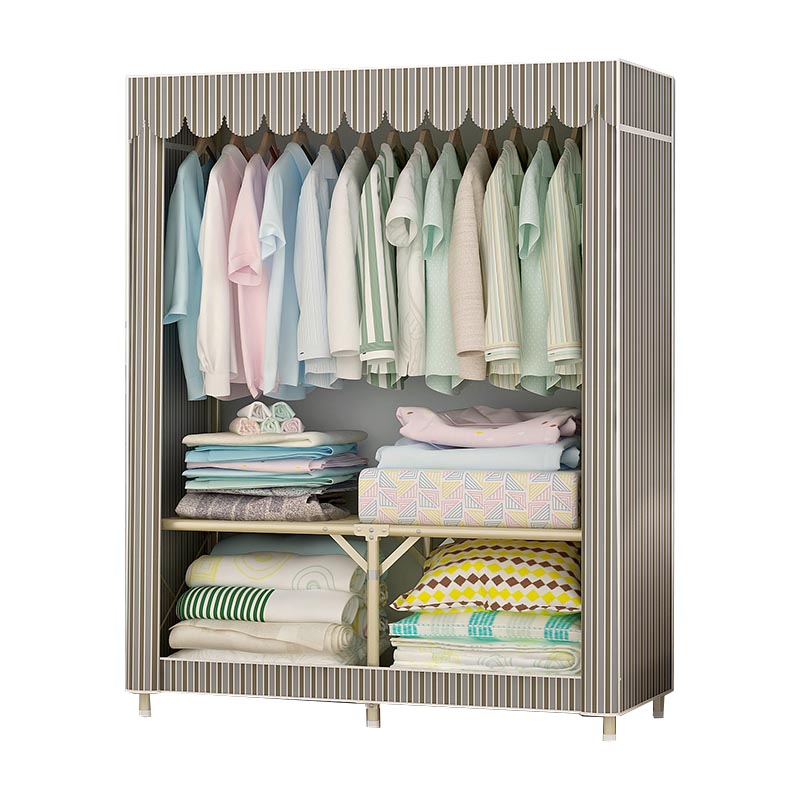 Hedendaagse stijl garderobe stalen slaapkamer garderobe kast met deur