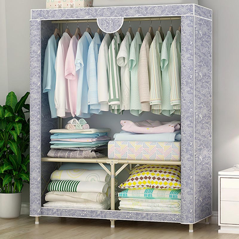 Hedendaagse stijl garderobe stalen slaapkamer garderobe kast met deur