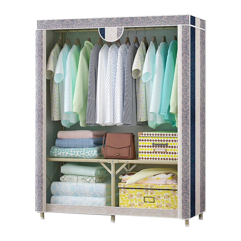 Hedendaagse stijl garderobe stalen slaapkamer garderobe kast met deur