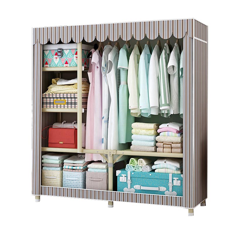 Hedendaagse stijl garderobe stalen slaapkamer garderobe kast met deur