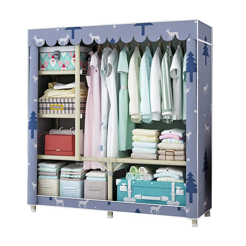 Hedendaagse stijl garderobe stalen slaapkamer garderobe kast met deur