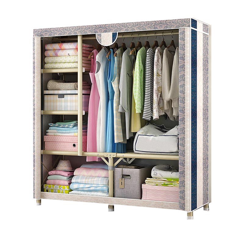 Hedendaagse stijl garderobe stalen slaapkamer garderobe kast met deur