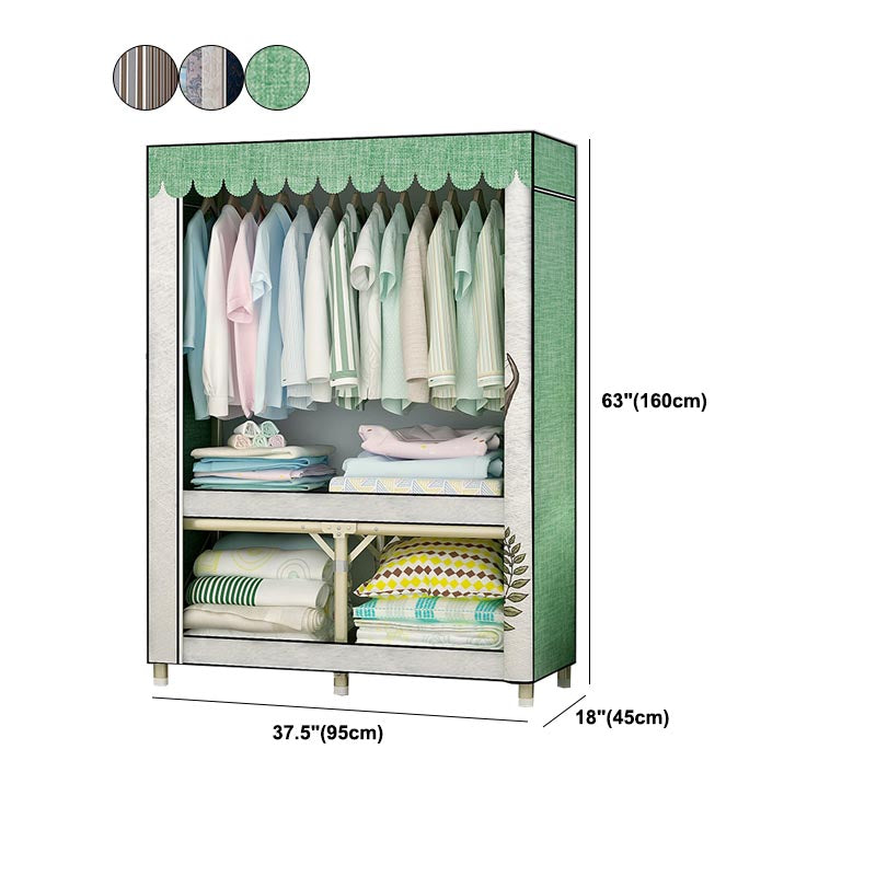 Hedendaagse stijl garderobe stalen slaapkamer garderobe kast met deur