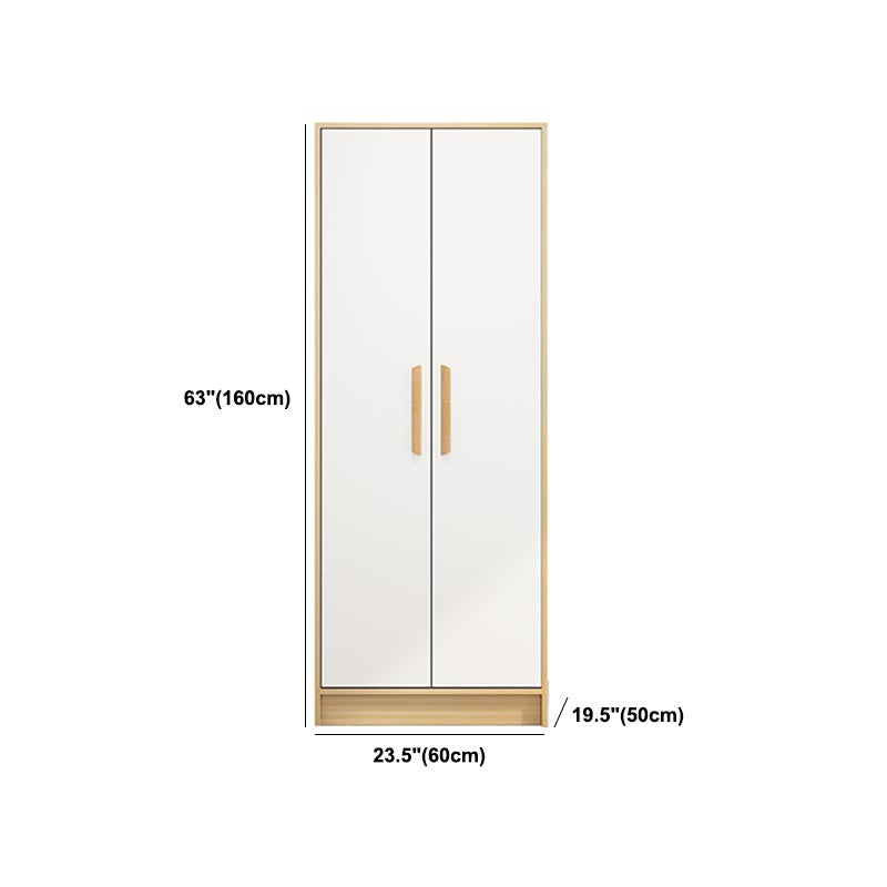 Armario de madera moderno varilla de tela de color blanco incluye armario de armario para el hogar