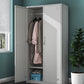 Contemporary Hinged Wardrobe Cabinet Steel Wardrobe Armoire for Home Clearhalo 'Armoires & Wardrobes' 'armoires_wardrobes' 'Bedroom Furniture' 'furn' 'furn_armoires_wardrobes' 'Furniture' 5943958