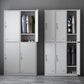 Contemporary Hinged Wardrobe Cabinet Steel Wardrobe Armoire for Home Clearhalo 'Armoires & Wardrobes' 'armoires_wardrobes' 'Bedroom Furniture' 'furn' 'furn_armoires_wardrobes' 'Furniture' 5943960