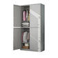 Contemporary Hinged Wardrobe Cabinet Steel Wardrobe Armoire for Home 4 Clearhalo 'Armoires & Wardrobes' 'armoires_wardrobes' 'Bedroom Furniture' 'furn' 'furn_armoires_wardrobes' 'Furniture' 5943962