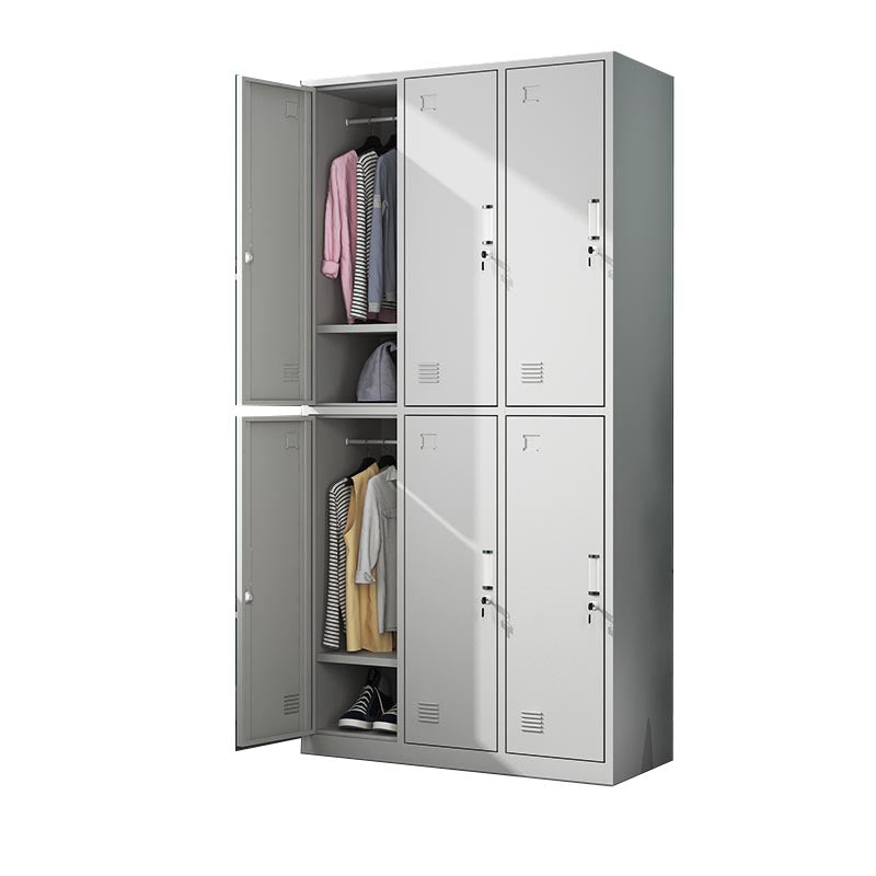 Contemporary Hinged Wardrobe Cabinet Steel Wardrobe Armoire for Home 6 Clearhalo 'Armoires & Wardrobes' 'armoires_wardrobes' 'Bedroom Furniture' 'furn' 'furn_armoires_wardrobes' 'Furniture' 5943966