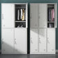 Contemporary Hinged Wardrobe Cabinet Steel Wardrobe Armoire for Home Clearhalo 'Armoires & Wardrobes' 'armoires_wardrobes' 'Bedroom Furniture' 'furn' 'furn_armoires_wardrobes' 'Furniture' 5943973