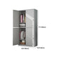 Contemporary Hinged Wardrobe Cabinet Steel Wardrobe Armoire for Home Clearhalo 'Armoires & Wardrobes' 'armoires_wardrobes' 'Bedroom Furniture' 'furn' 'furn_armoires_wardrobes' 'Furniture' 5943981