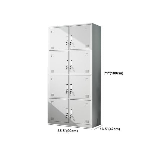 Contemporary Hinged Wardrobe Cabinet Steel Wardrobe Armoire for Home Clearhalo 'Armoires & Wardrobes' 'armoires_wardrobes' 'Bedroom Furniture' 'furn' 'furn_armoires_wardrobes' 'Furniture' 5943984