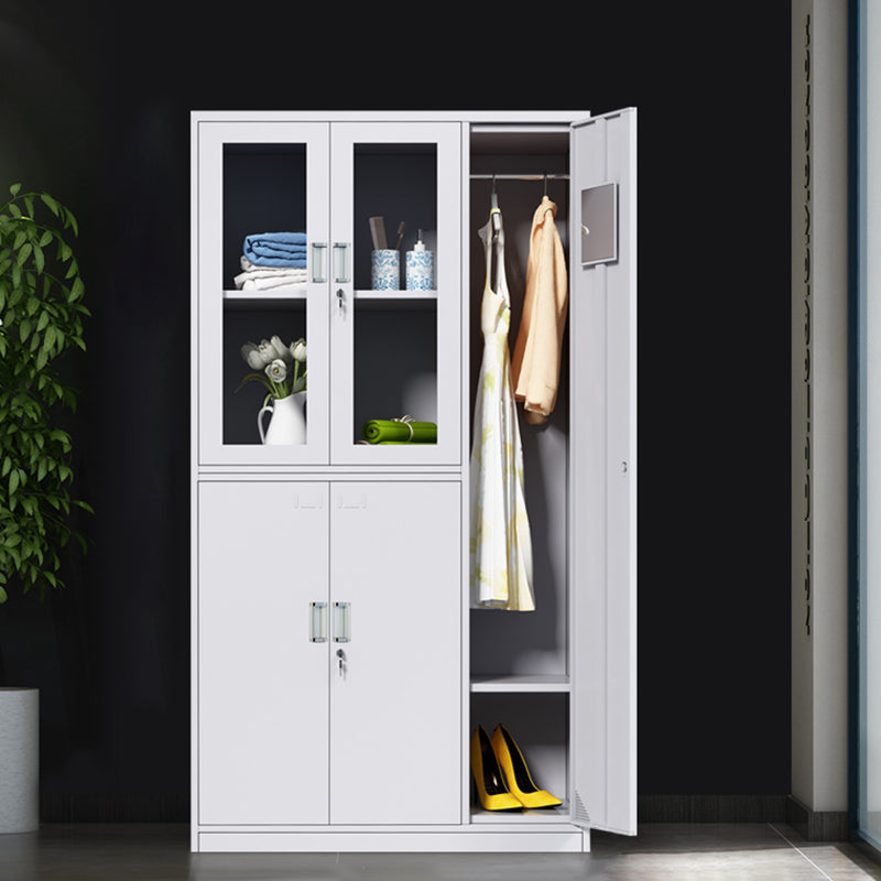 Modern Style Metal Wardrobe White Colour Wardrobe Closet for Home