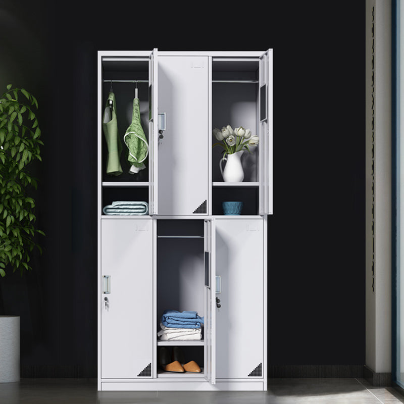 Modern Style Metal Wardrobe White Colour Wardrobe Closet for Home