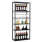 Industrial Floor Wine Shelf Metal Wine Glass Stemware Rack Holder 13.78" Wide Clearhalo 'furn' 'furn_wine_racks' 'Furniture' 'Kitchen & Dining Furniture' 'Wine Racks' 'wine_racks' 5944101