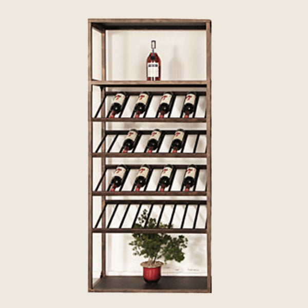 Industrial Floor Wine Shelf Metal Wine Glass Stemware Rack Holder 13.78" Wide Wine Bottle Rack Coppery Clearhalo 'furn' 'furn_wine_racks' 'Furniture' 'Kitchen & Dining Furniture' 'Wine Racks' 'wine_racks' 5944102