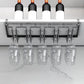 Modern Hanging Glass & Stemware Holder Metal Glass Rack Under Cabinet