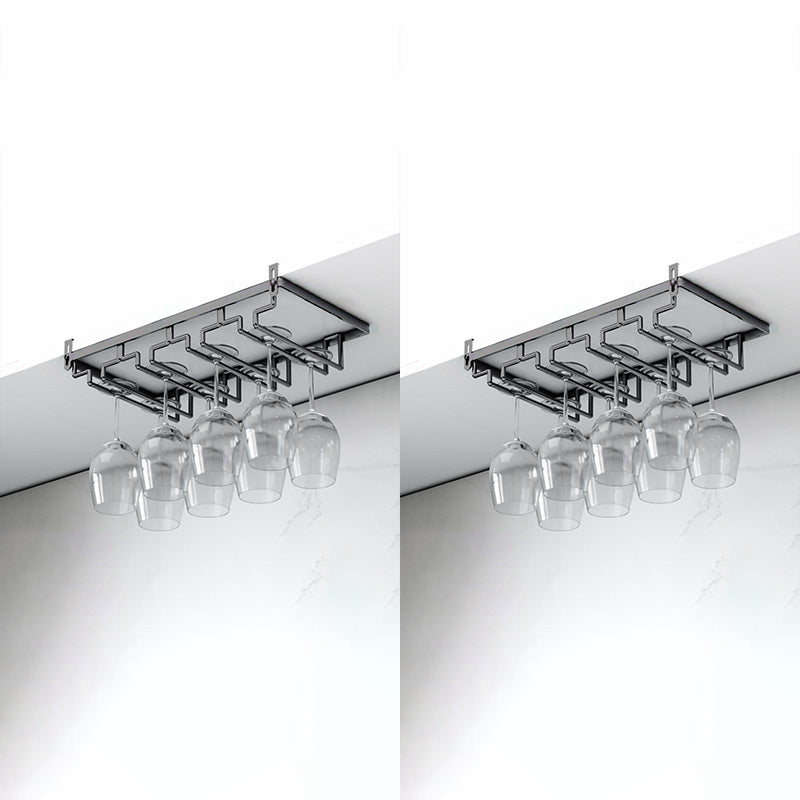 キャビネットの下のモダンハンギングガラス＆ステムウェアホルダーメタルガラスラック