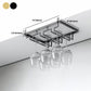 Modern Hanging Glass & Stemware Holder Metal Glass Rack Under Cabinet