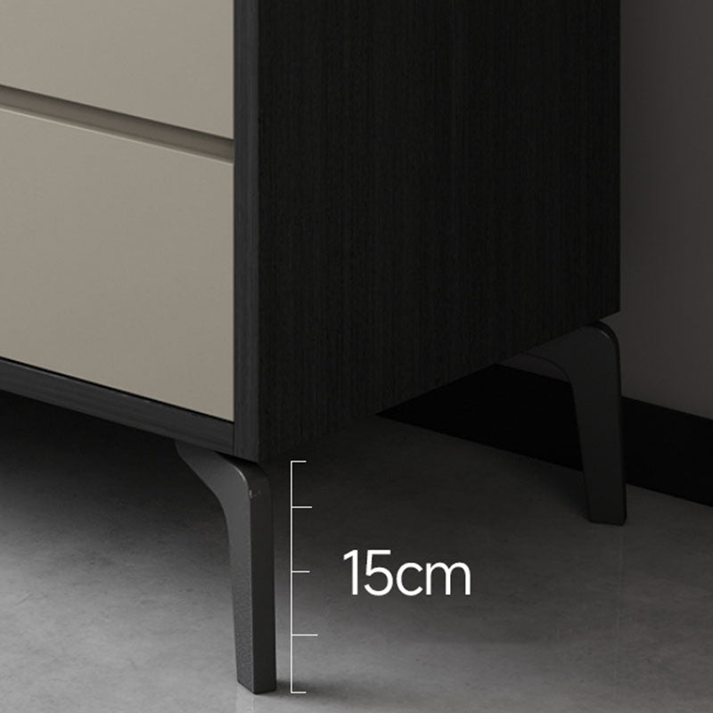 Hedendaagse gemanipuleerde houten borst slaapkamer opbergkast in grijs met laden