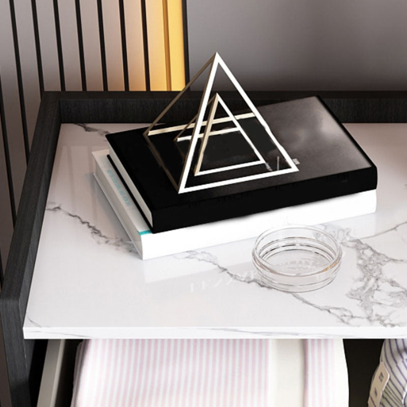 Hedendaagse gemanipuleerde houten borst slaapkamer opbergkast in grijs met laden