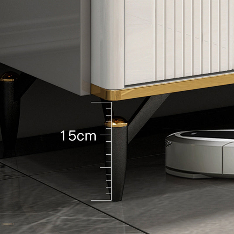 Glam Stone opbergkast slaapkamer kist in wit met laden