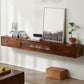 Scandinavian Solid Wood TV Console 2-Drawer 1-Door Floating TV Stand Clearhalo 'furn' 'furn_tv_stands_entertainment_centers' 'Furniture' 'Living Room Furniture' 'TV Stands & Entertainment Centers' 'TV Stands & Media Storage Furniture' 'tv_stands_entertainment_centers' 5944567