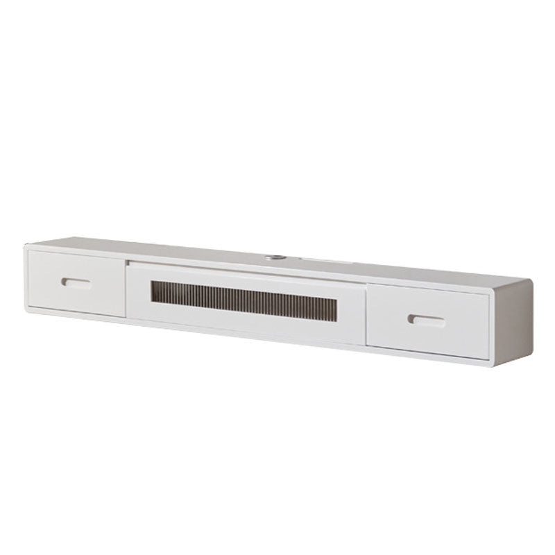 Scandinavian Solid Wood TV Console 2-Drawer 1-Door Floating TV Stand 55.1"L x 9.8"W x 7.9"H White Clearhalo 'furn' 'furn_tv_stands_entertainment_centers' 'Furniture' 'Living Room Furniture' 'TV Stands & Entertainment Centers' 'TV Stands & Media Storage Furniture' 'tv_stands_entertainment_centers' 5944572