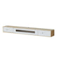 Scandinavian Solid Wood TV Console 2-Drawer 1-Door Floating TV Stand 63"L x 10"W x 8"H Natural White Clearhalo 'furn' 'furn_tv_stands_entertainment_centers' 'Furniture' 'Living Room Furniture' 'TV Stands & Entertainment Centers' 'TV Stands & Media Storage Furniture' 'tv_stands_entertainment_centers' 5944576