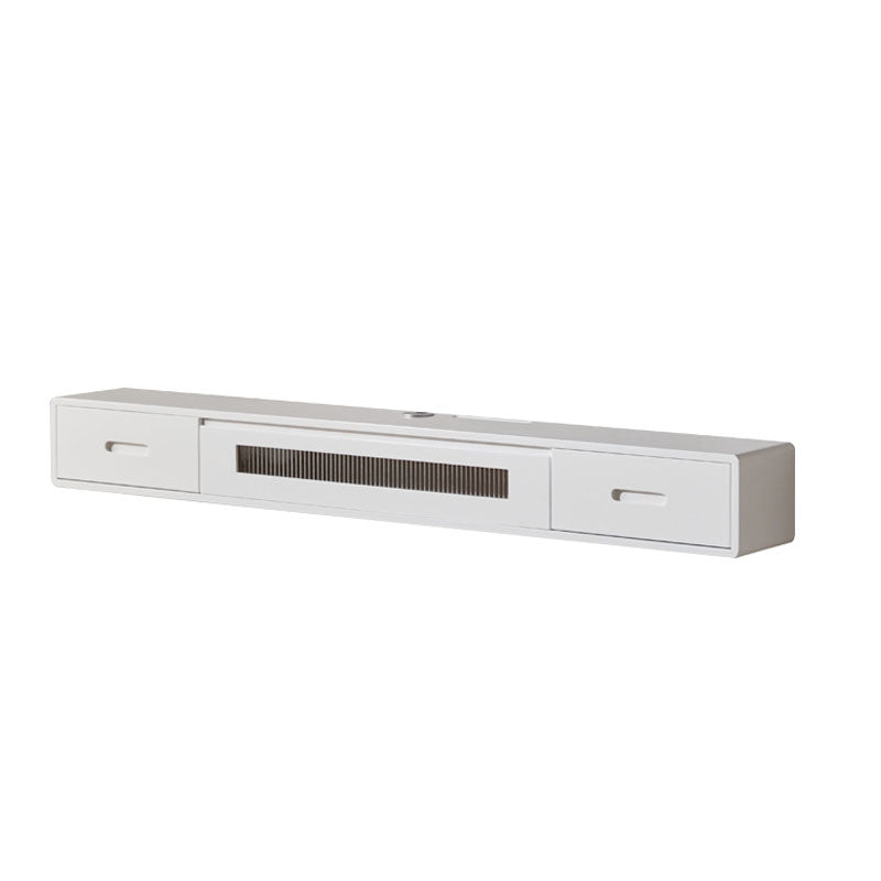 Scandinavian Solid Wood TV Console 2-Drawer 1-Door Floating TV Stand 70.9"L x 9.8"W x 7.9"H White Clearhalo 'furn' 'furn_tv_stands_entertainment_centers' 'Furniture' 'Living Room Furniture' 'TV Stands & Entertainment Centers' 'TV Stands & Media Storage Furniture' 'tv_stands_entertainment_centers' 5944590