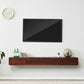 Rubberwood 9.45" D TV Stand Nordic Floating TV Stand with Storage Drawers Walnut Wood Clearhalo 'furn' 'furn_tv_stands_entertainment_centers' 'Furniture' 'Living Room Furniture' 'TV Stands & Entertainment Centers' 'TV Stands & Media Storage Furniture' 'tv_stands_entertainment_centers' 5944637