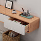 Nordic Wall-Mounted TV Console Solid Wood 2-Drawer Floating TV Stand Console Clearhalo 'furn' 'furn_tv_stands_entertainment_centers' 'Furniture' 'Living Room Furniture' 'TV Stands & Entertainment Centers' 'TV Stands & Media Storage Furniture' 'tv_stands_entertainment_centers' 5944668