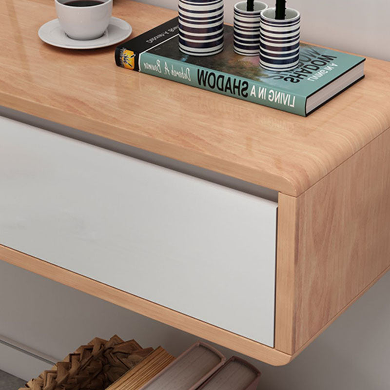 Nordic Wall-Mounted TV Console Solid Wood 2-Drawer Floating TV Stand Console Clearhalo 'furn' 'furn_tv_stands_entertainment_centers' 'Furniture' 'Living Room Furniture' 'TV Stands & Entertainment Centers' 'TV Stands & Media Storage Furniture' 'tv_stands_entertainment_centers' 5944670