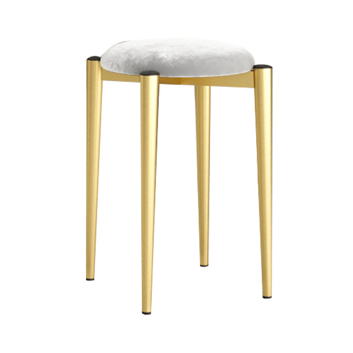 Modern Tear Resistant Pouf Circle Shape Dark Green Velvet Ottoman Grey 1 Piece Clearhalo 'furn' 'furn_ottomans_poufs' 'Furniture' 'Living Room Furniture' 'Ottomans & Poufs' 'ottomans_poufs' 5944694