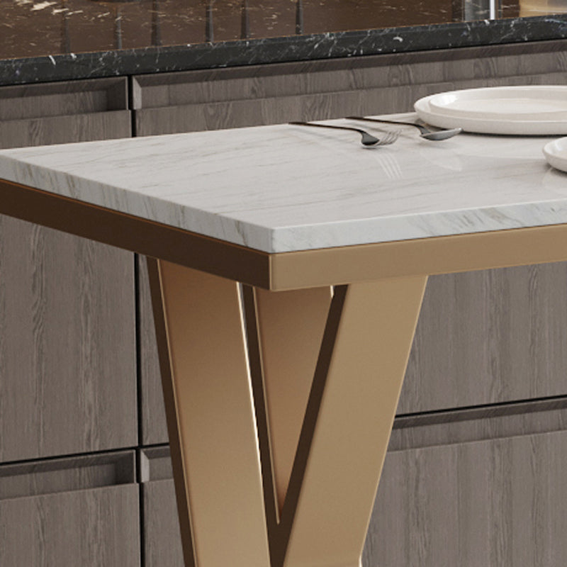 Glam 1/2/5 Pieces Bar Table Set Rectangle Bar Table with Metal High Stools Clearhalo 'Bar Furniture' 'furn' 'furn_home_bar_bar_sets' 'Furniture' 'Home Bars & Bar Sets' 'home_bar_bar_sets' 'Kitchen & Dining Furniture' 5944735