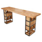 Modernes rechteckiges Kneipentisch-Set, 1/2/4/7-teilig, Holz-Thekentisch für die Bar