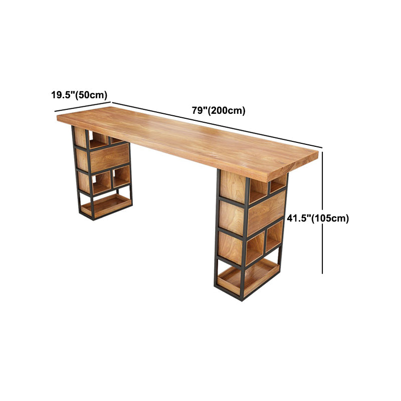 Modernes rechteckiges Kneipentisch-Set, 1/2/4/7-teilig, Holz-Thekentisch für die Bar