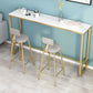 Glam 1/2/3 Pieces Sintered Stone Bar Table Set Fixed Table Counter Set for Home Use Clearhalo 'Bar Furniture' 'furn' 'furn_home_bar_bar_sets' 'Furniture' 'Home Bars & Bar Sets' 'home_bar_bar_sets' 'Kitchen & Dining Furniture' 5944804