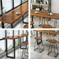 Moderne 1/5-delige bartafelset rechthoekig grenenhouten aanrechttafel met krukken voor balkon