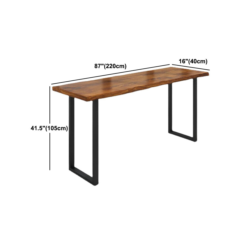 Moderne 1/5-delige bartafelset rechthoekig grenenhouten aanrechttafel met krukken voor balkon