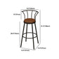 Industrial Pub Dining Set 1/4/7 Pieces Trestle Coffee Shop Wood Pub Table Set