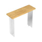 Modernes rechteckiges Kneipentisch-Set, 1/3 Bild, Tresentisch aus Holz mit rückenfreiem Hocker