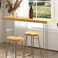 Modernes rechteckiges Kneipentisch-Set, 1/3 Bild, Tresentisch aus Holz mit rückenfreiem Hocker