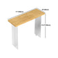 Modernes rechteckiges Kneipentisch-Set, 1/3 Bild, Tresentisch aus Holz mit rückenfreiem Hocker