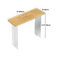 Modernes rechteckiges Kneipentisch-Set, 1/3 Bild, Tresentisch aus Holz mit rückenfreiem Hocker