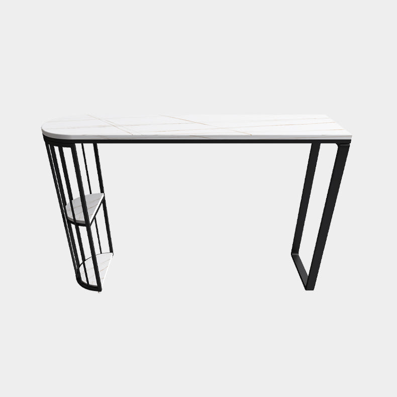 Glam Indoor Counter Height Set Stone and Metal 1/2/5 Pieces Storage Pub Dining Set Clearhalo 'Bar Furniture' 'furn' 'furn_home_bar_bar_sets' 'Furniture' 'Home Bars & Bar Sets' 'home_bar_bar_sets' 'Kitchen & Dining Furniture' 5944893