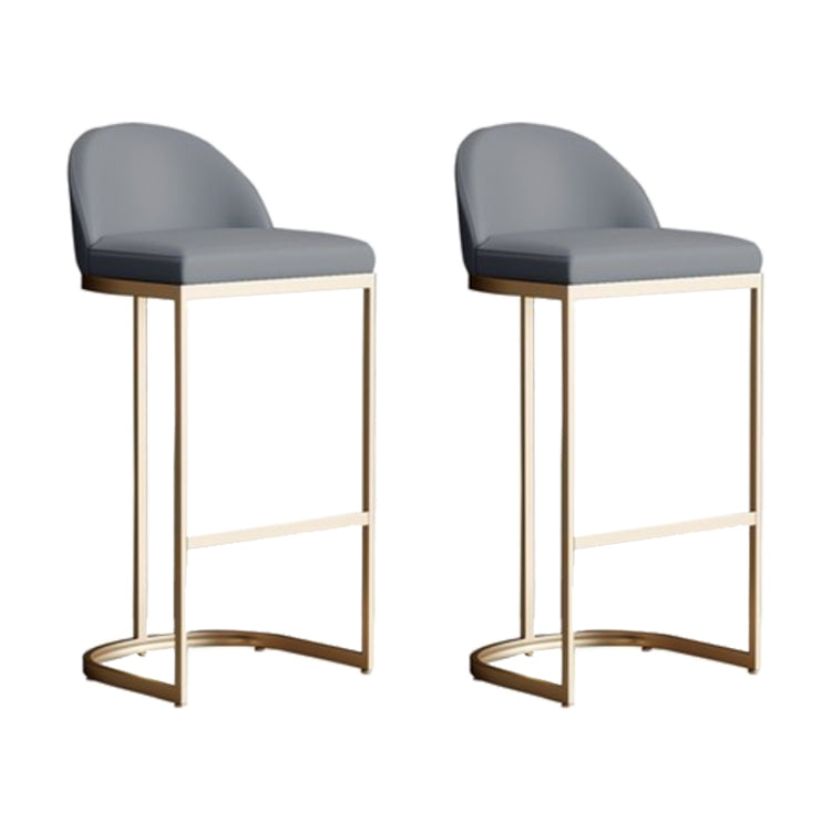 Glam Indoor Counter Height Set Stone and Metal 1/2/5 Pieces Storage Pub Dining Set Grey 30"H Stools (Set of 2) Clearhalo 'Bar Furniture' 'furn' 'furn_home_bar_bar_sets' 'Furniture' 'Home Bars & Bar Sets' 'home_bar_bar_sets' 'Kitchen & Dining Furniture' 5944897