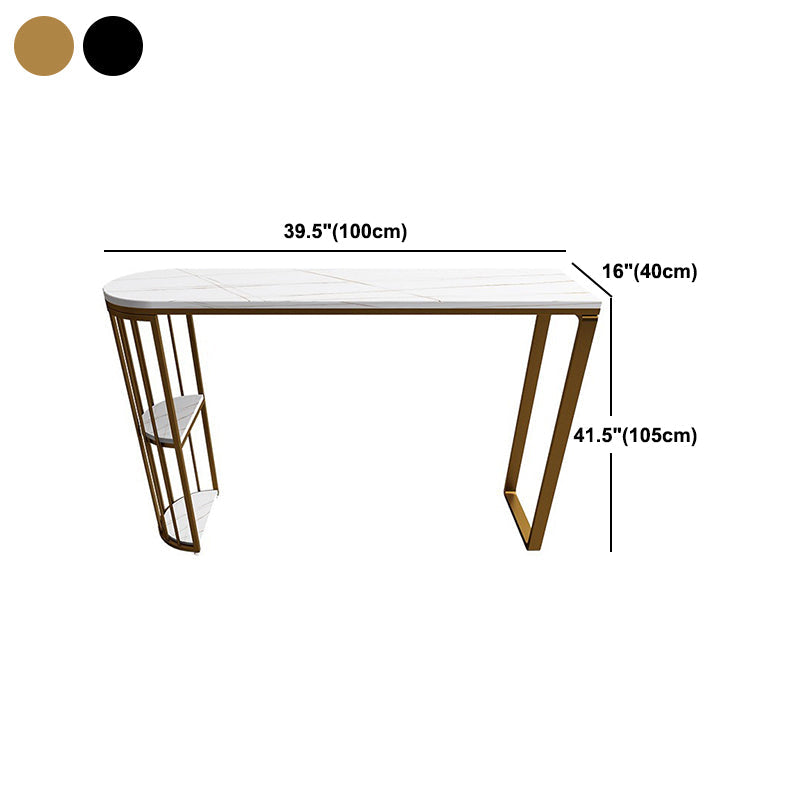 Glam Indoor Counter Height Set Stone and Metal 1/2/5 Pieces Storage Pub Dining Set Clearhalo 'Bar Furniture' 'furn' 'furn_home_bar_bar_sets' 'Furniture' 'Home Bars & Bar Sets' 'home_bar_bar_sets' 'Kitchen & Dining Furniture' 5944906